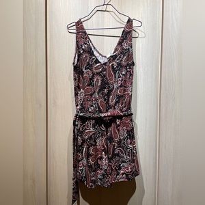 Mango Paisley Playsuit with Belt